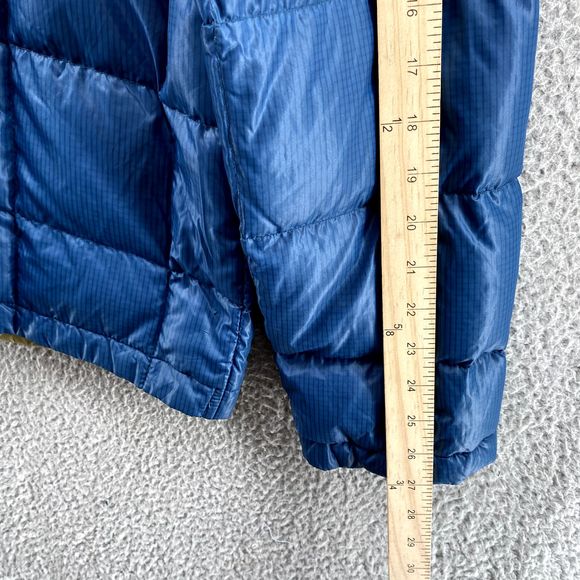Eddie Bauer Jacket Adult Sz Large Blue Goose Down Puffer Quilted Parka Nylon Men - Picture 8 of 10